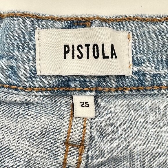 Pistola Light Wash Distressed Denim Shorts Size 25 - Picture 6 of 8